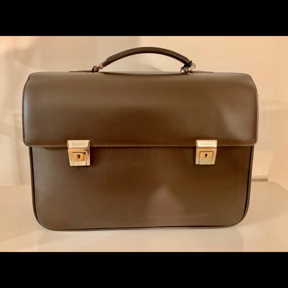 Gianni Versace Men’s Leather Briefcase - BRAND NEW